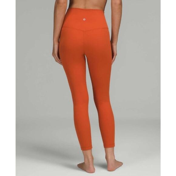 Lululemon Align High Rise Pant 25" Leggings Size 2 Canyon Orange